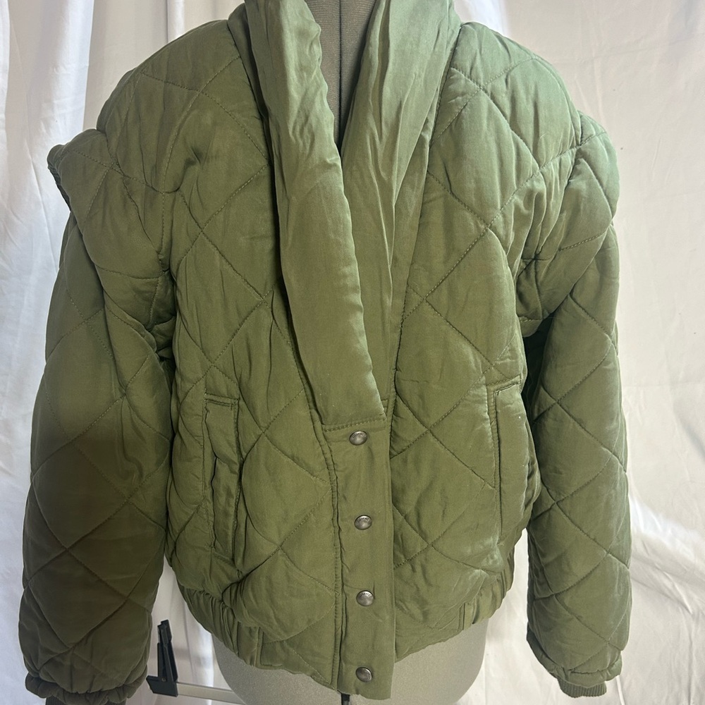 Blank NYC Olive Green Puffer Jacket